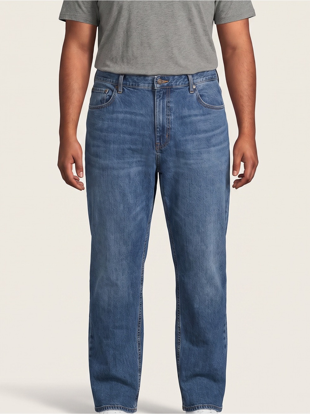 Lands' End Men's Relaxed Blue Denim Jeans